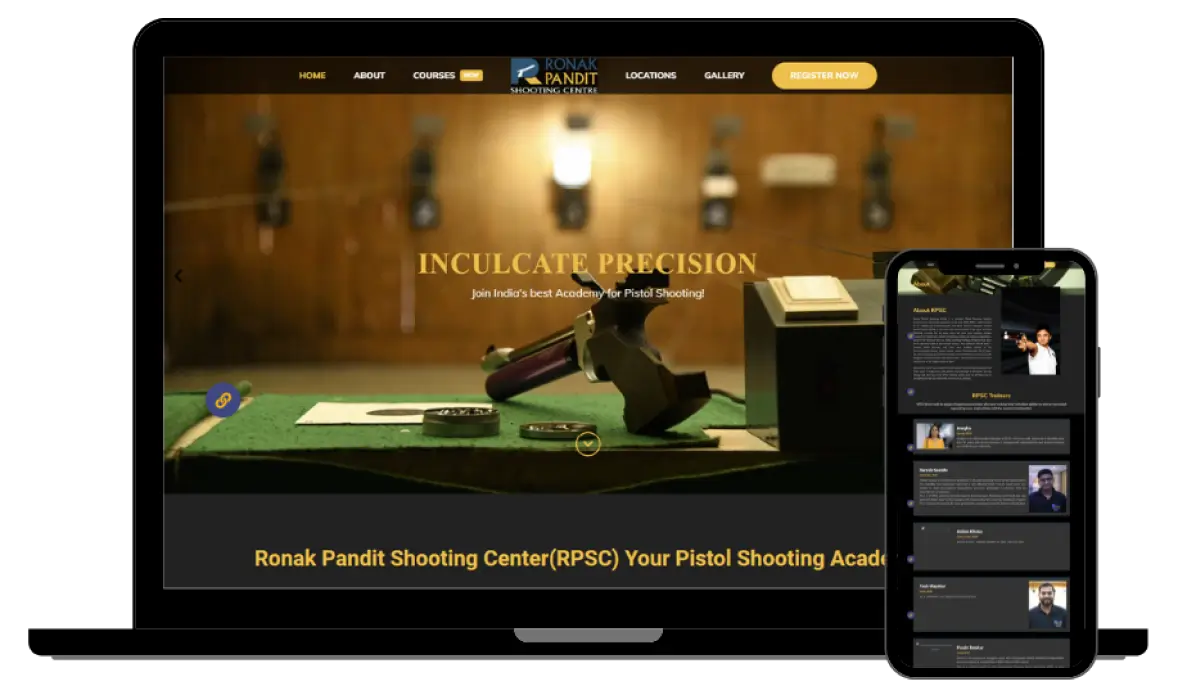 Ronak Pandit Shooting Centre - SEO for Sports Websites