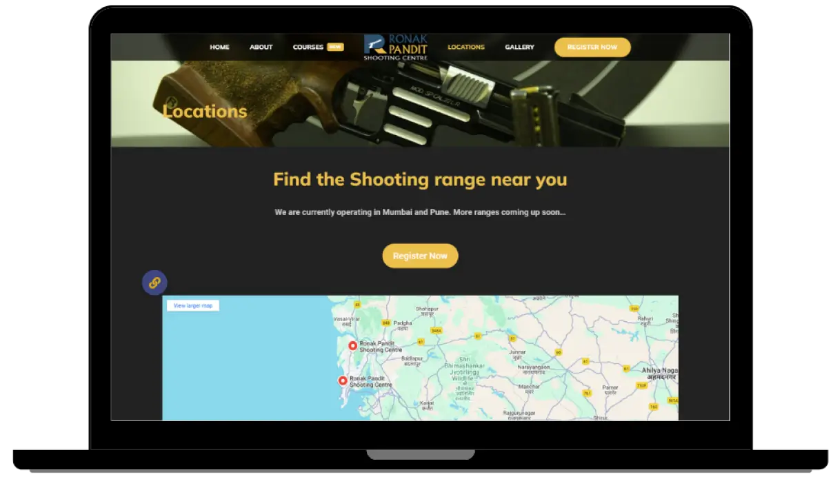 SEO for Sports Websites - Ronak Pandit Shooting Centre