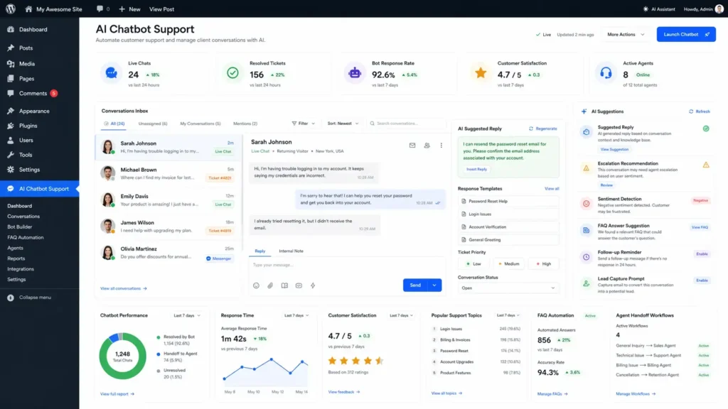 Client Support with AI Chatbots